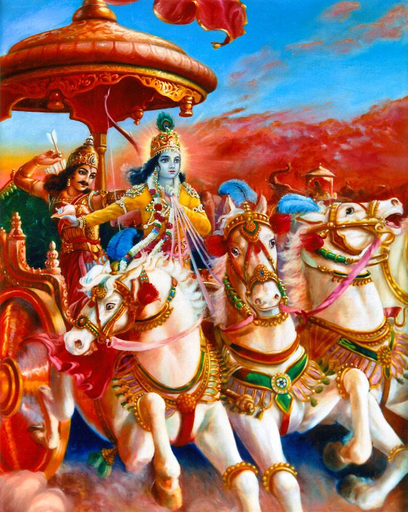 Krishna as Arjuna\'s Charioteer