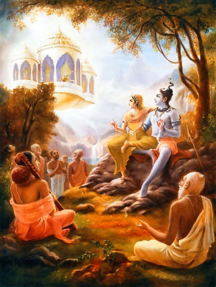 King Citraketu Offends the Goddess Parvati From His Vimana