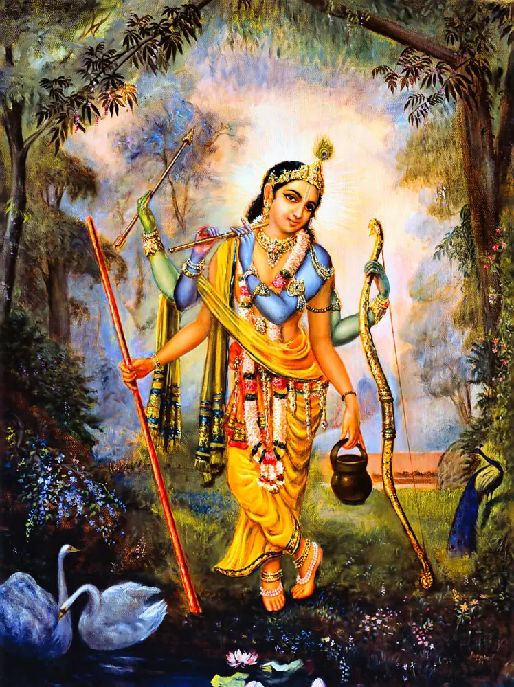 Sad-Bhuja, Lord Caitanya\'s Six-Armed Form