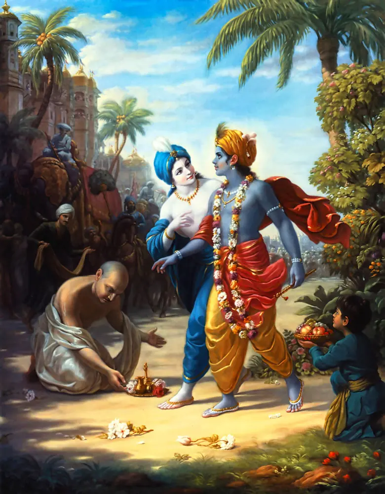 Krishna and Balarma Approach the City of Mathura