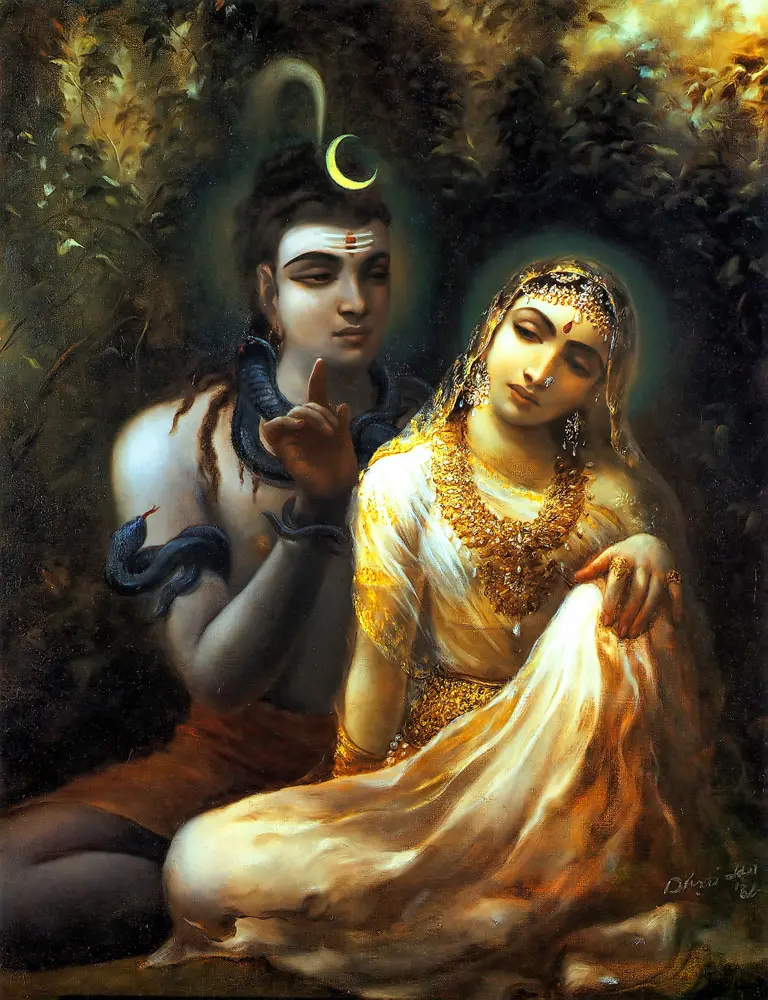 Lord Shiva Instructs His Wife, Sati
