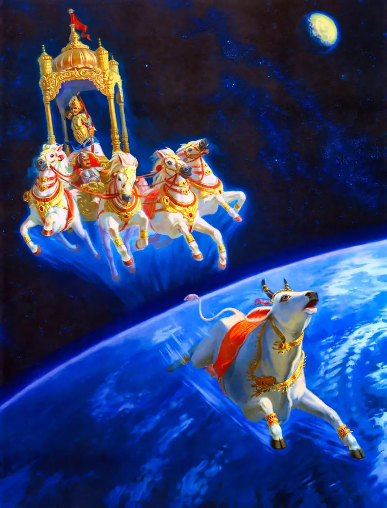 King Prthu Chases the Earth