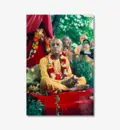 Prabhupada at New Vrindavan Sitting on Vyasasana Outside
