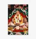 Prabhupada Leading Kirtan Playing Kartals on Red Vyasasana
