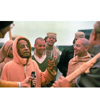 Prabhupada Explains Philosophy on Morning Walk His Disciples Smiling