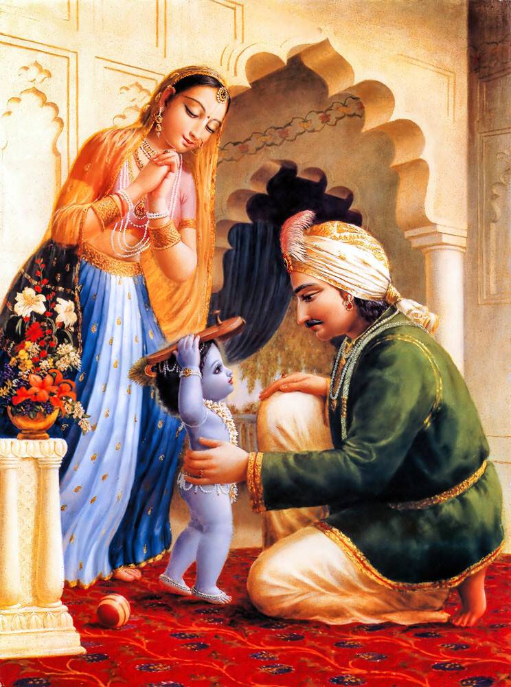 Krishna Carries His Father\'s Wooden Shoes