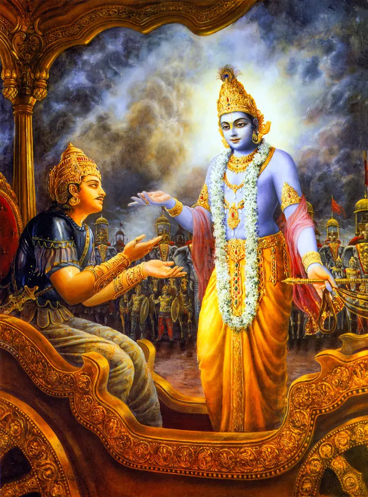 Krishna Instructs Arjuna