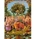 Seated Radha Krishna Sourrounded by Gopis