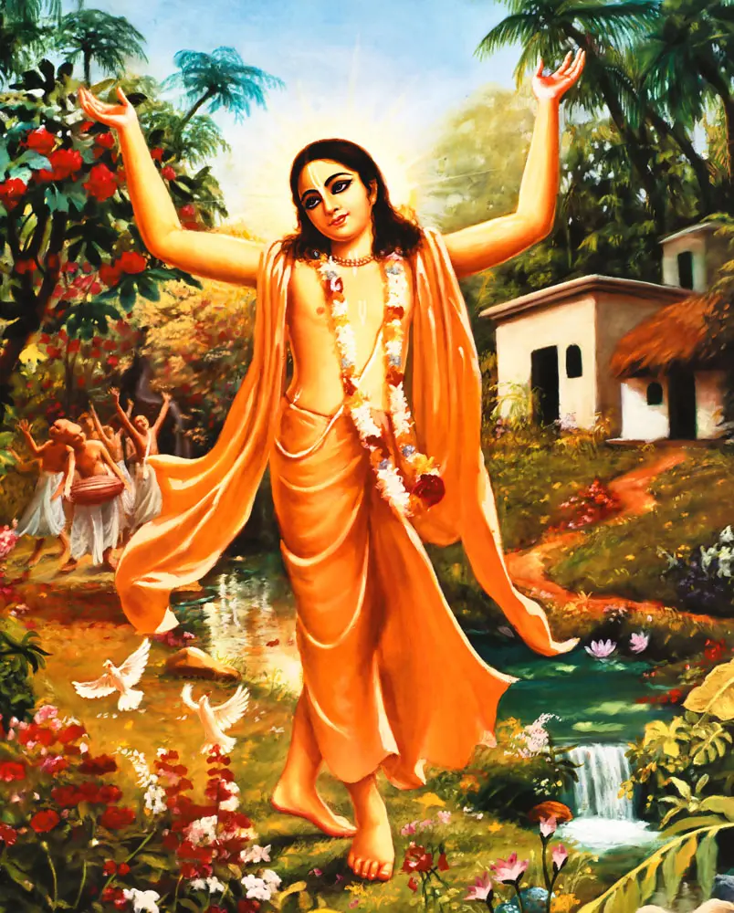 Lord Caitanya Dancing in Navadvipa