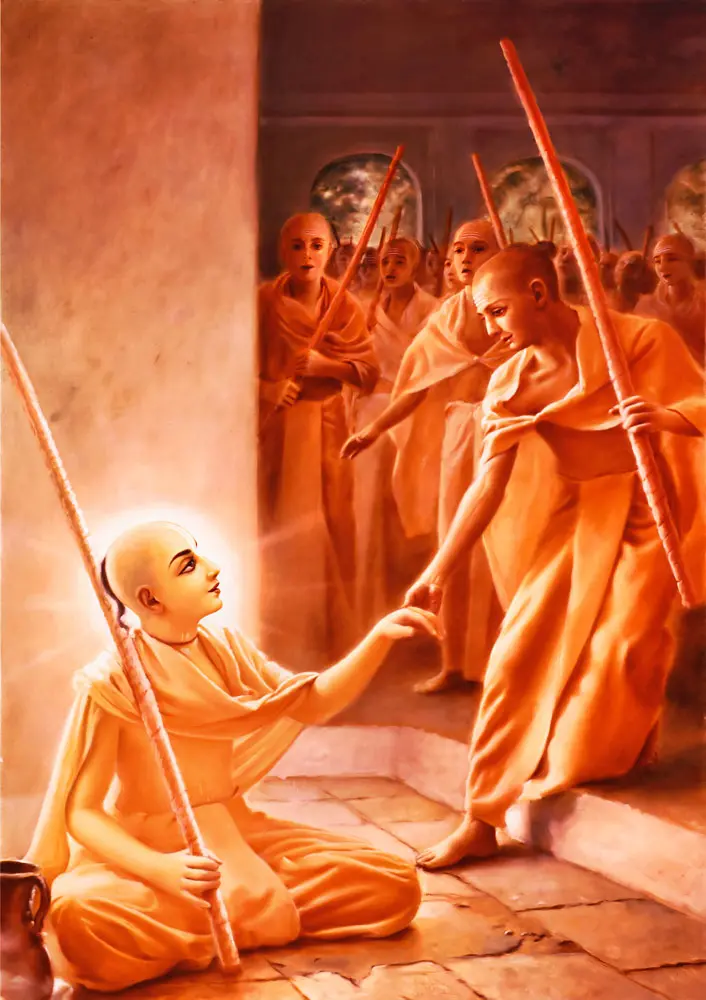 Lord Caitanya Greeted by Prakasananda Sarasvati