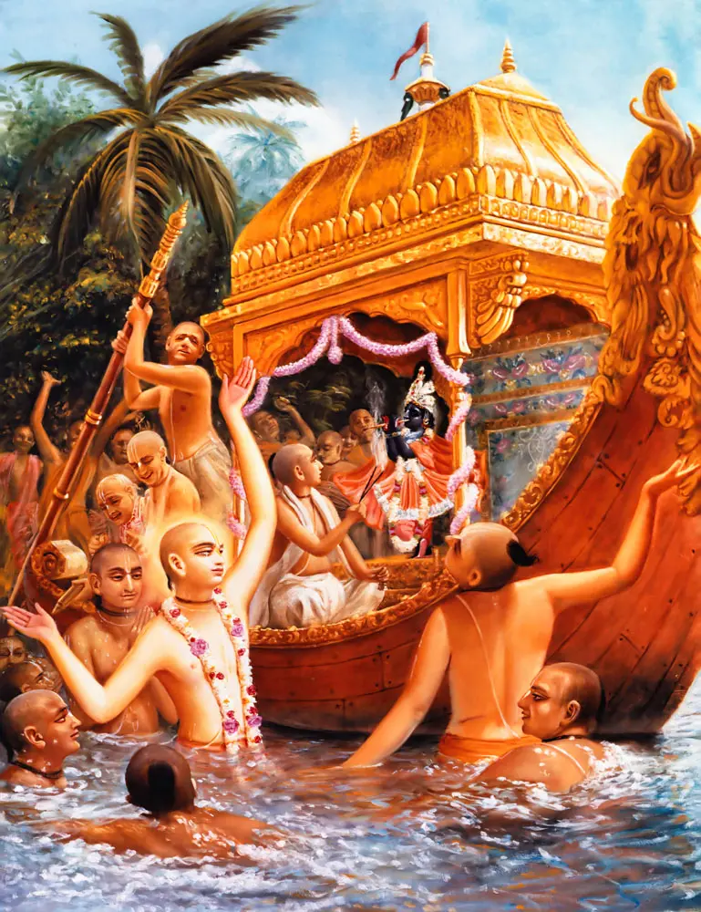 Lord Caitanya Attends the Water Pastimes of Lord Govinda