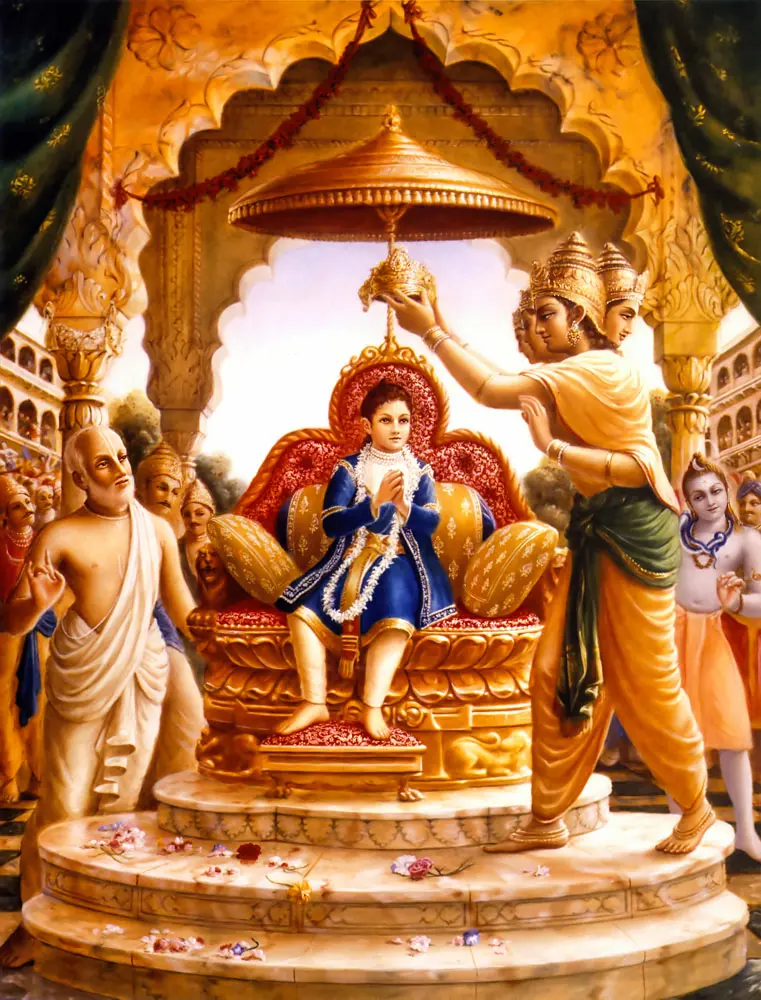 Lord Brahma Crowns Prahlada Maharaja