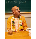 Srila Prabhupada Sitting in School Classroom Preaching