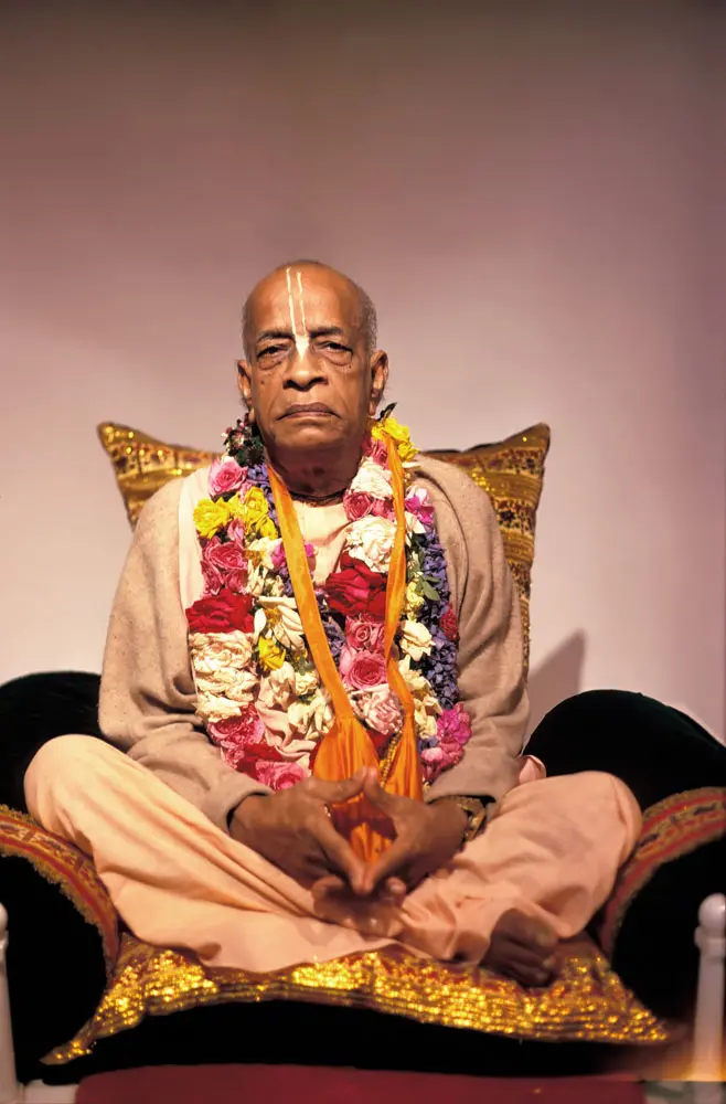 Srila Prabhupada Looking Very Serious -- Studio Portrait