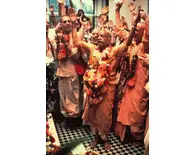 Prabhupada at the Installation of Sri Sri Radha Gokulananda at Bhaktivedanta Manor