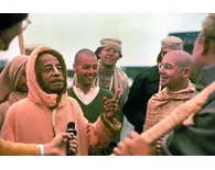 Prabhupada and Disciples on Morning Walk