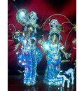 Radha Krishna Deities (Brass 7.5\")