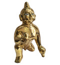 Laddu Gopal Brass Deity 12\"