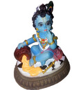 Krishna The Butter Thief (Makhan Chor) Polyresin Deity (3.5\" high)