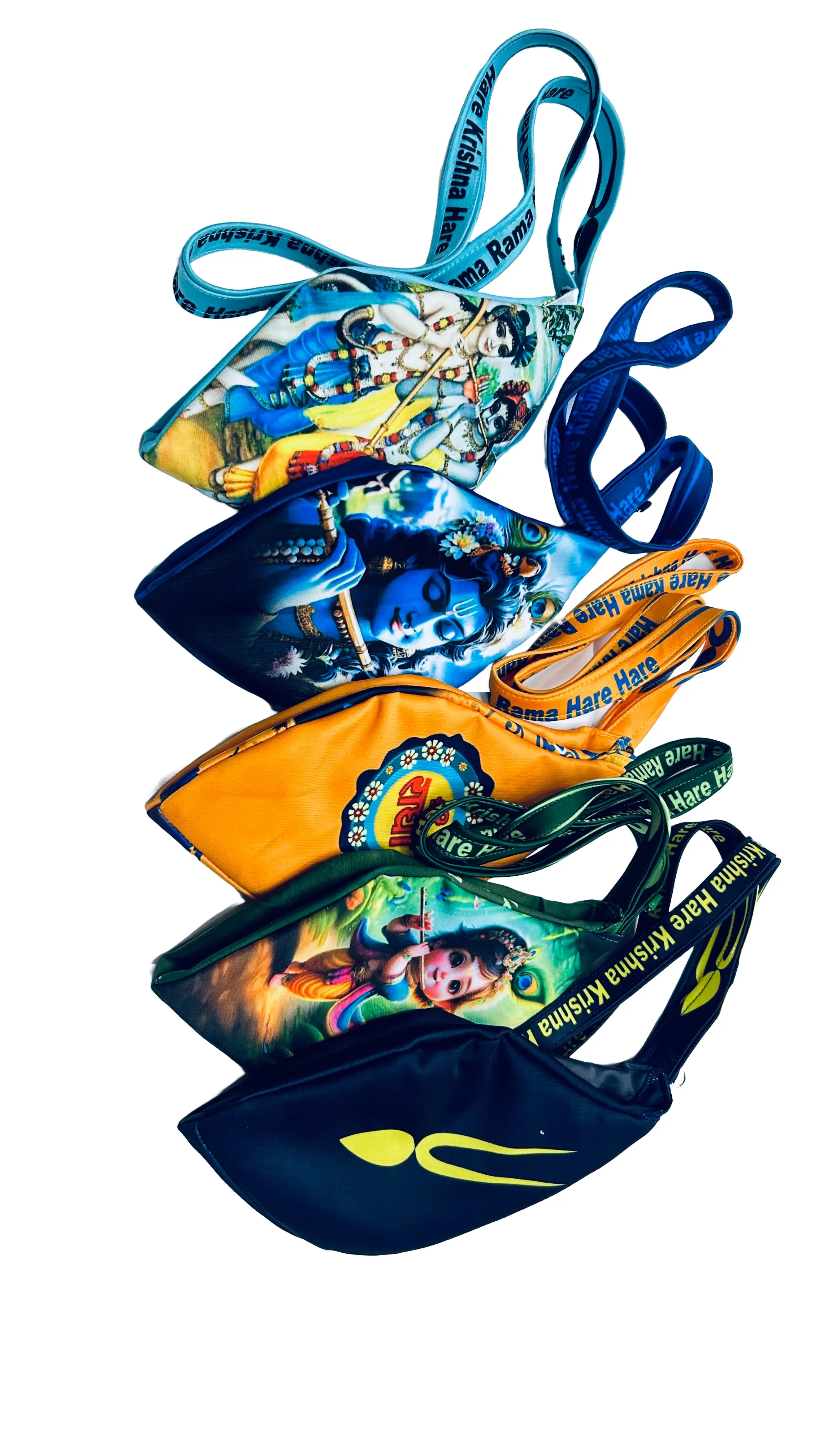 Sri Radha - Digitally Printed Bead-Bag [3 sides and strap] Standard Size