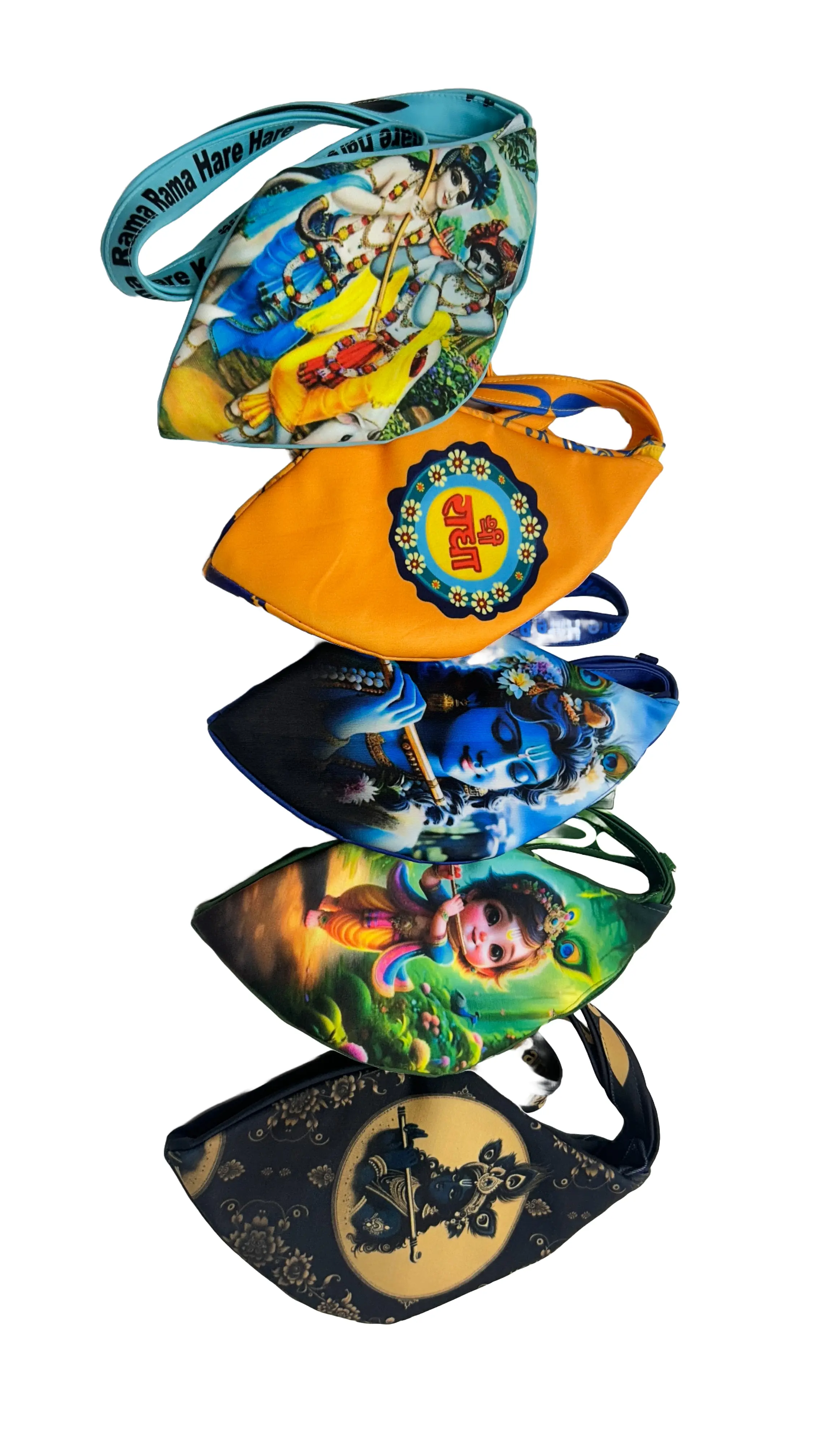 Sri Radha - Digitally Printed Bead-Bag [3 sides and strap] Standard Size