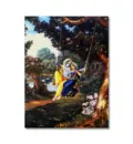 Radha and Krishna, the Divine Couple on a Swing