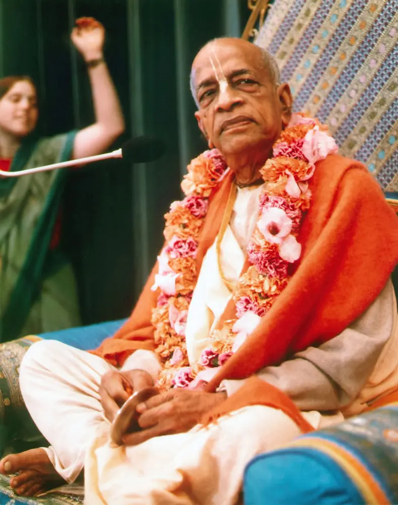 Srila Prabhupada in Paris, On Vyasasana