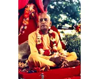 Srila Prabhupada at New Vrindaban, On Red Vyasasana