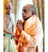 Srila Prabhupada Greeting the Deities