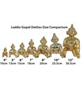 Laddu Gopal Brass Deity 4\" (10 cm)