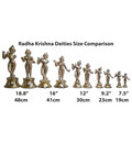 Radha Krishna Deities (Brass 12\")