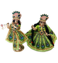 Radha Krishna Deluxe Dress Peacock