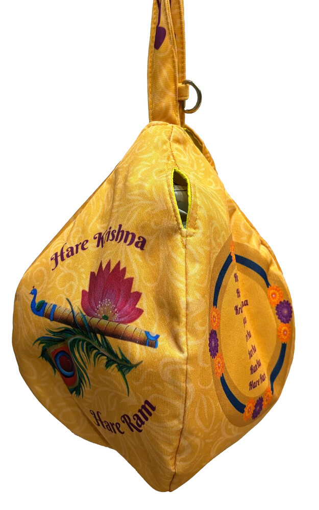 Krishna and Cow - Digitally Printed Bead-Bag [3 sides and strap] Standard Size