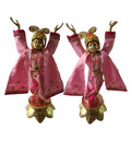 Gaura Nitai Deity Clothes -- Contrast Dress with chain of Gems and Diamonds