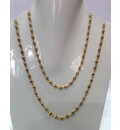 Gold Plated Silver Tulsi Necklace - Medium Beads