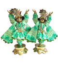 Gaura Nitai Deity Clothes -- Flower Embroidery with Sequins