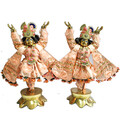 Gaura Nitai Deity Clothes -- Flower Embroidery with Sequins