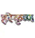 Hare Krishna Fridge Magnet - Big Colorful Letters - Sanskrit / Hindi