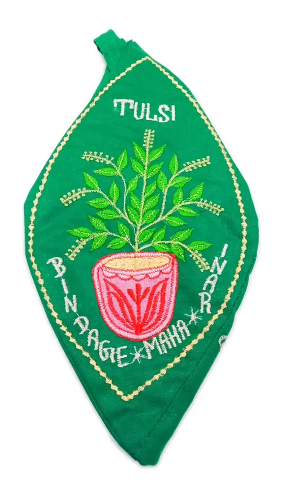 Tulsi Maharani Bead Bag with Embroidery
