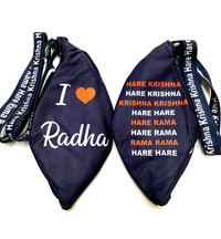 I Love Radha - Digitally Printed Bead-Bag [3 sides and strap] Standard Size