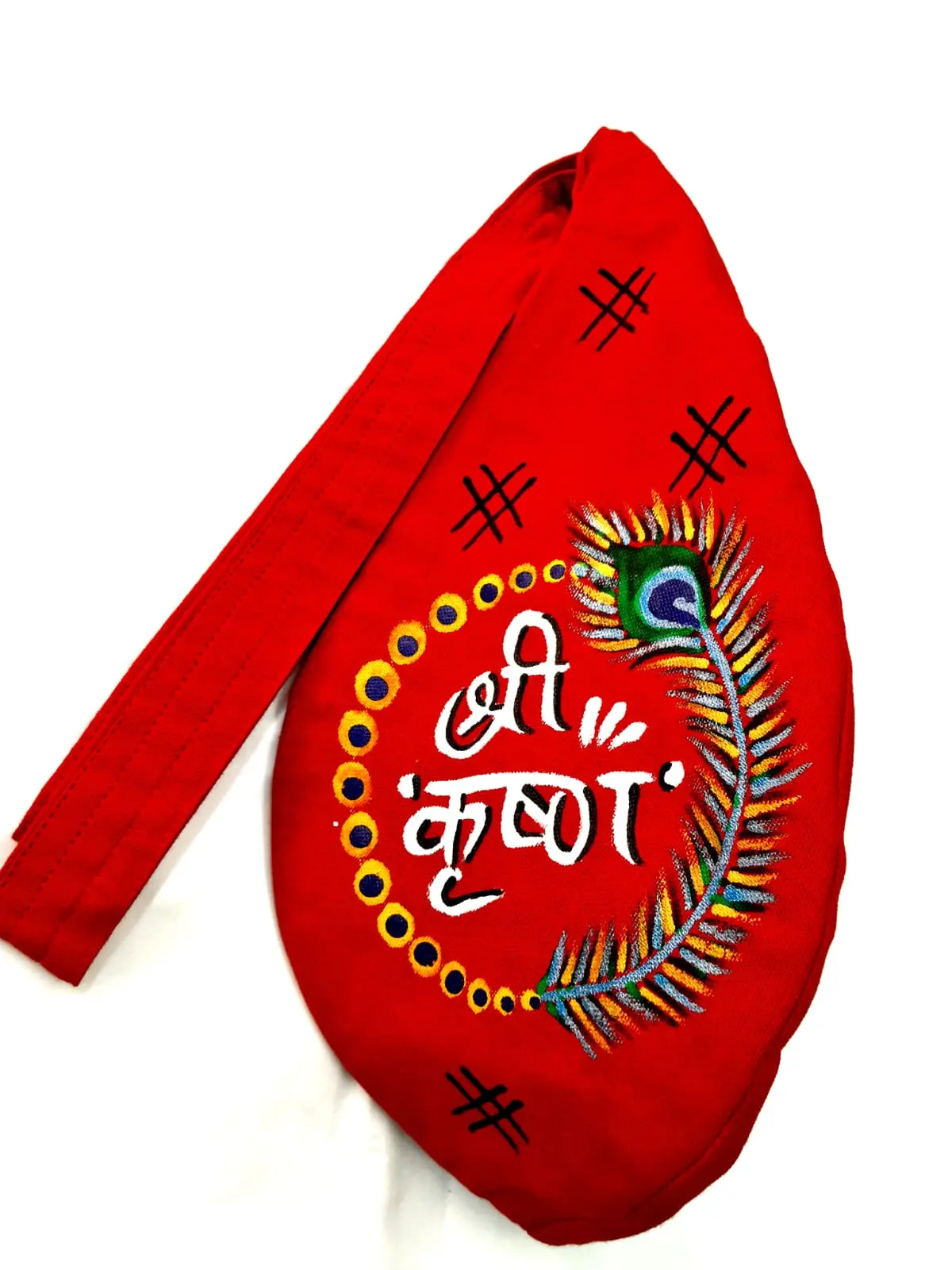 Hand Printed Sparkling Surbhi Cow Bead Bag