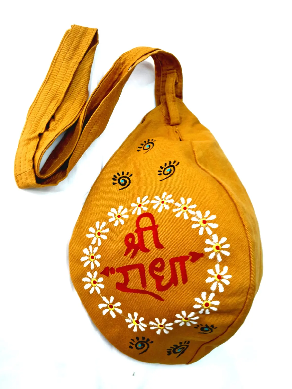 Hand Printed Sparkling Surbhi Cow Bead Bag