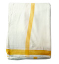 Dhoti / Chadar -- Masalin Pure Fine Cotton - With Border