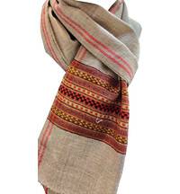 Neck Scarf / Chadar with Colorful Border (woolen)