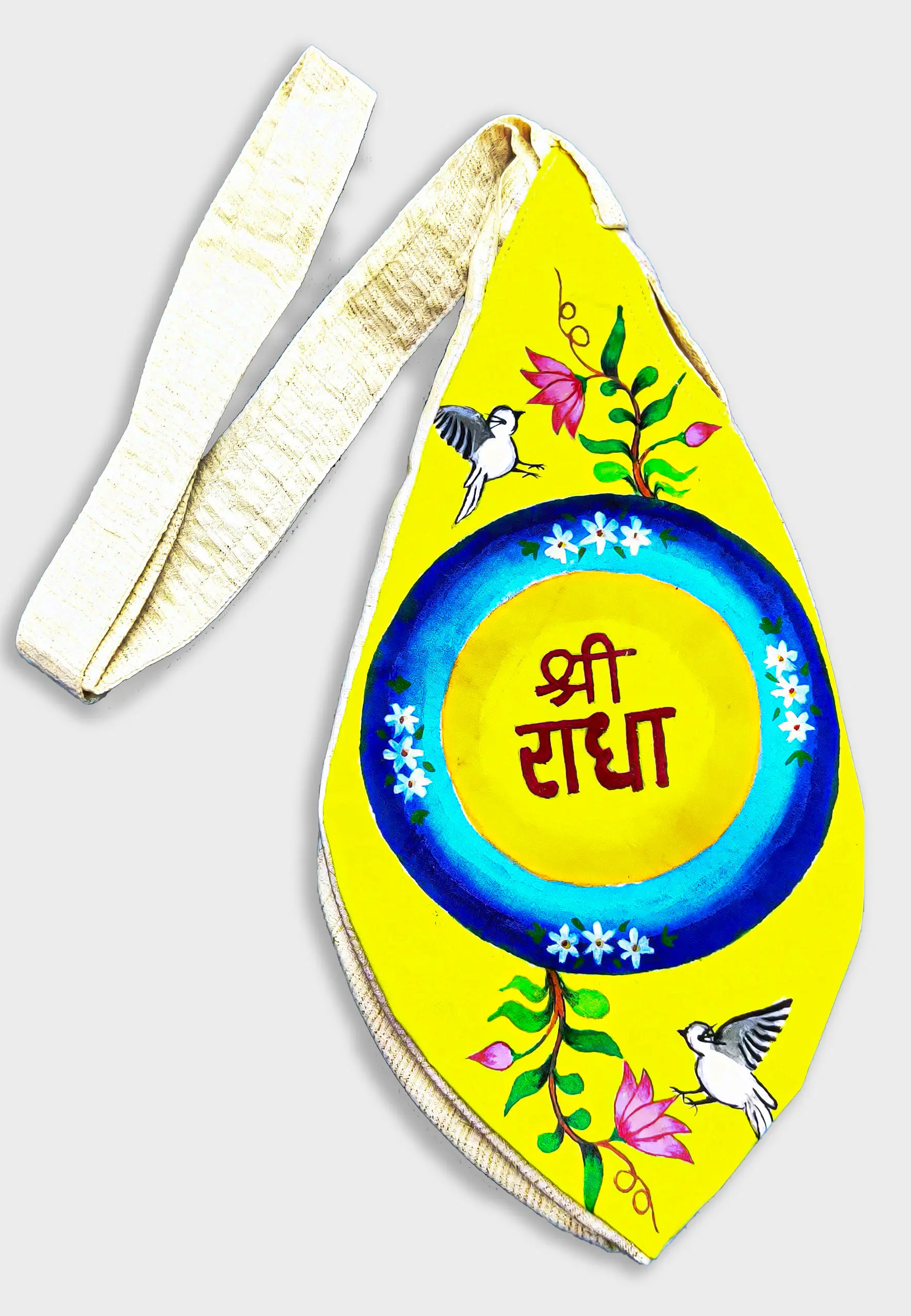 Hand Printed Sparkling Surbhi Cow Bead Bag