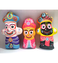 Lord Jagannatha, Baladeva and Lady Subhadra -- Childrens Stuffed Toy