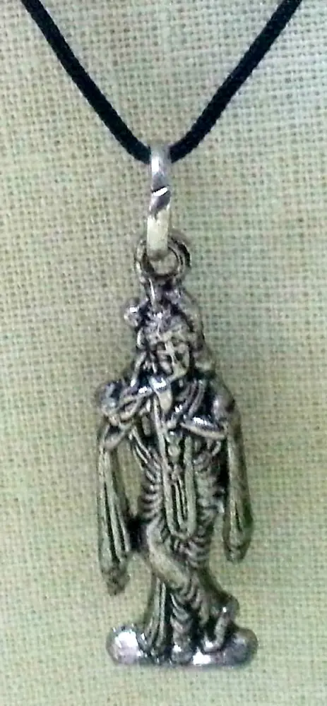 Lord Krishna Playing Flute Pendant -- Set of 2