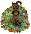 Laddu Gopal Light Blue Floral Pearl Attire