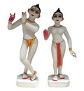 Marble Radha Krishna Deities (11\")