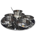 Thali Prasadam Plate Sets -- Stainless Steel